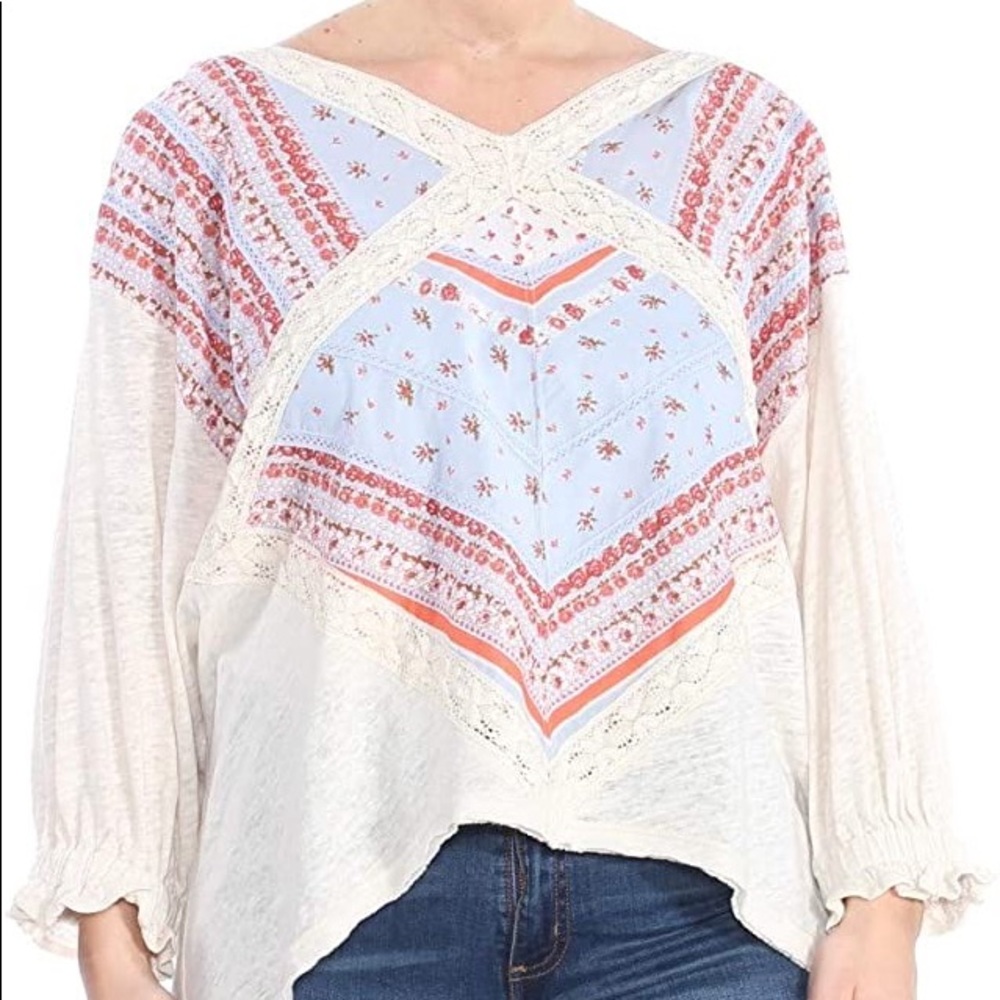 Free People • Prairie Days 3/4 Sleeve Blouse